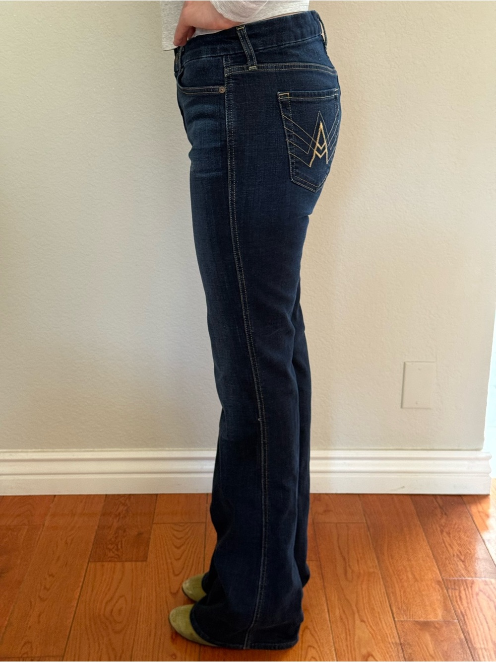 7 for All Mankind Dark Blue Women's Straight-Leg Jeans